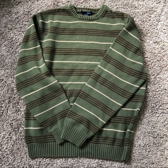 Sweaters | Striped Grandpa Sweater 